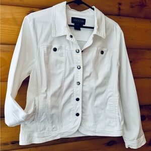 Live a Little White Jean Jacket